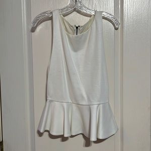White peplum Alice and Olivia tank